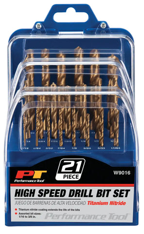 PERFORM TOOL W9016 DRILL BIT SET