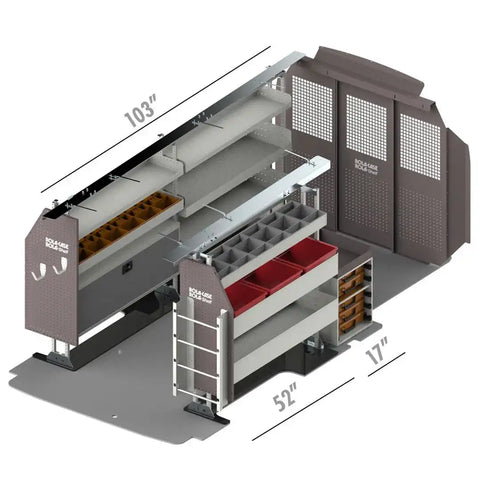 ROLACASE RSLLREL- FTL148 VAN SHELVING ELECTRICAL BIN PACKAGE