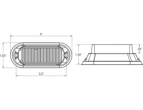 Buyers Products 8891121 Warning Light 3-7/8 Inch Width x 1-5/8 Height Surface Mount