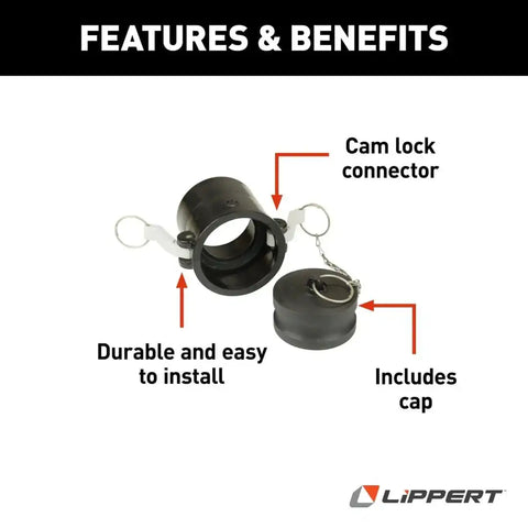 WST MSTR FEM CAM LOCK W/PLUG