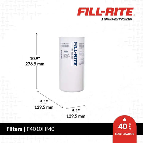 FILL RITE F4010HM0 40 GPM 10 MICRON WATER DETECTING FI