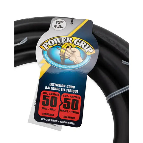 Camco 55194 Power Cord Power Grip  Power Supply Cord STW - 14.50P/ 14.50R 50 Amp