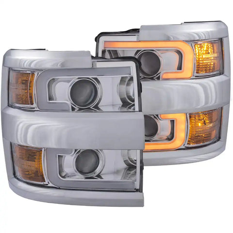 ANZO USA 111366 Headlight Assembly Halogen Bulb Projector Beam With Switchback Desi