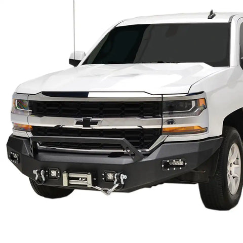 Paramount Automotive 57-0318 - 16-18 Chevy Silverado 1500 LED Front Winch Bumper