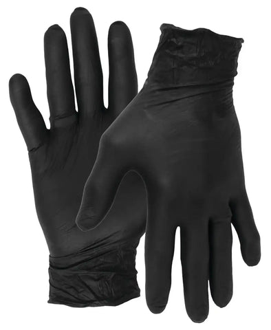 BLK NITRILE GLOVES 100 LG