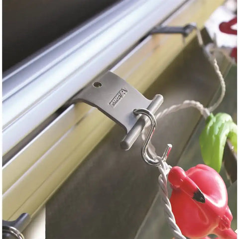Camco 42693 Party Light Holder Awning Roller Bar Mounted Tab With Hook Plastic Clip