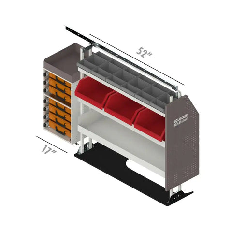 ROLACASE RSLLRGE- CH155 VAN SHELVING GENERAL BIN PACKAGE