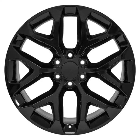 OE WHEELS CV98B-22090-6550-24B 22' REPLICA WHEEL FITS CHEVY SILVER