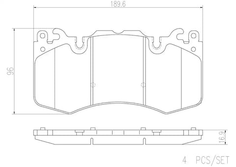 BREMBO P44023N DISC BRAKE PAD SET