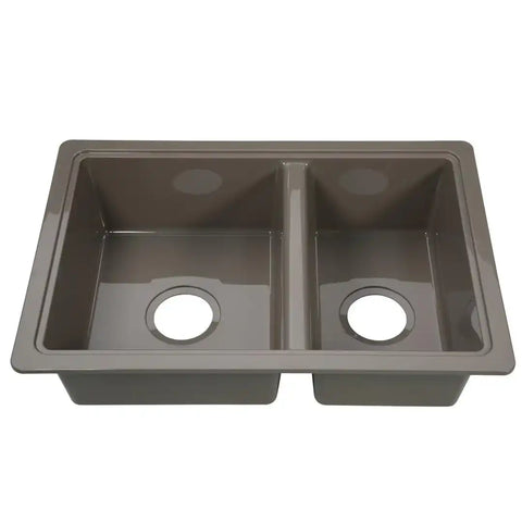 25' X 17' DOUBLE BOWL SINK - STAINL