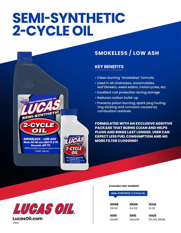 LUCAS OIL 10058 SEMI-SYNTHETIC 2-CYCLE OI