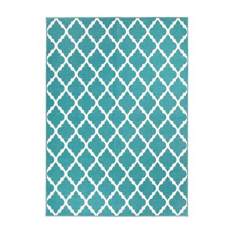 CRYSTAL ART 361441WEB MOROCCAN TRELLIS TEAL 5X7 WASHABLE