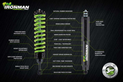 IRONMAN 4X4 45851FE FRONT FOAM CELL PRO SHOCK SUITED FO