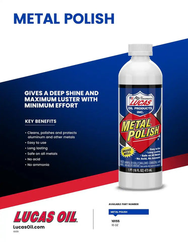 LUCAS OIL 10155 METAL POLISH/12X1/16 OUNC