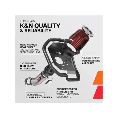 K&N FILTER 69-3541TC PERFORMANCE AIR INTAKE SYSTEM