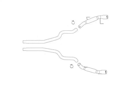 DYNOMAX 19460 DUAL CAT BACK FRD MSTG 08