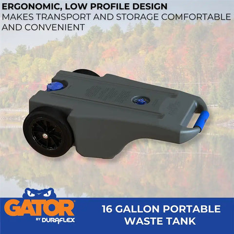 DURAFLEX 21901 GATOR WASTE TANK 16 GAL 2 WHEEL