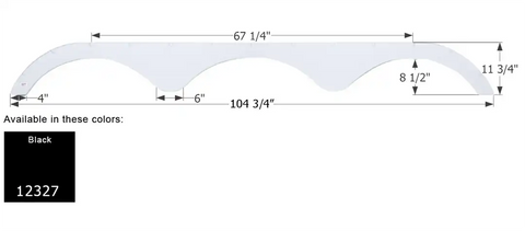 ICON 12327 FENDER SKIRT TRIPLE HEARTLAND BLK