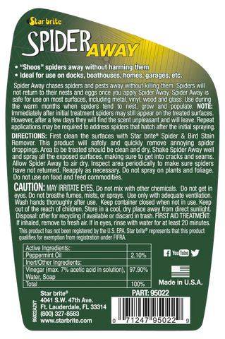 STAR BRITE 095022P SPIDER AWAY 22 OZ.
