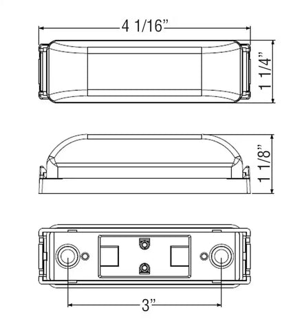 4 LED MIROFLEX THIN LINE;AMBER;POLY