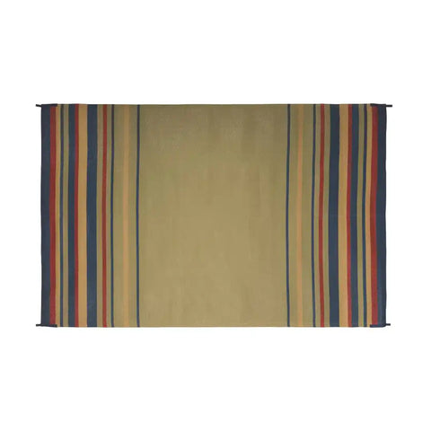 MAT STRIPED 9X12 BLUE/BRICK/BGE/GRN