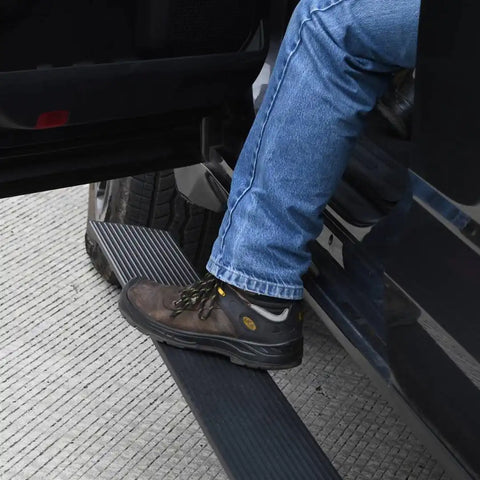 Go Rhino 20443273PC Running Board E-Board E1 Textured Black Aluminum Lighted Roc
