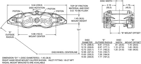 CALIPER-FNSL6R-RH BLACK