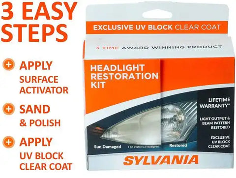 Sylvania Silverstar HRK.BX Headlight Restoration Kit With One 1 Ounce Surface Activator