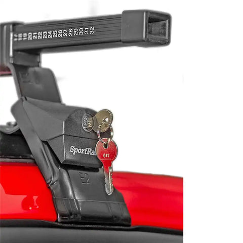 SportRack SR1010 Roof Rack Direct Fit Clamps to Roof Rail Black Steel Set of 2