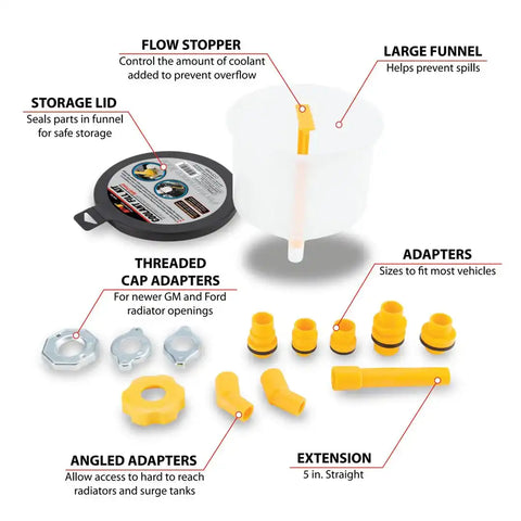 SPILL PROOF COOLANT FUNNEL KIT