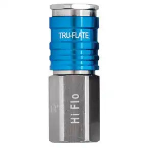 COUPLER 1/4 HI FLOW FEMAL