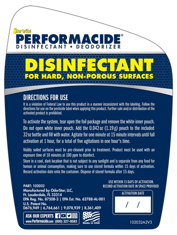 PERFORMACIDE DISINF 32 OZ. SNG KIT