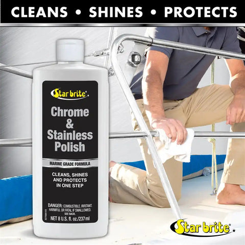 CHROME & STAINLESS POLISH 8 OZ.
