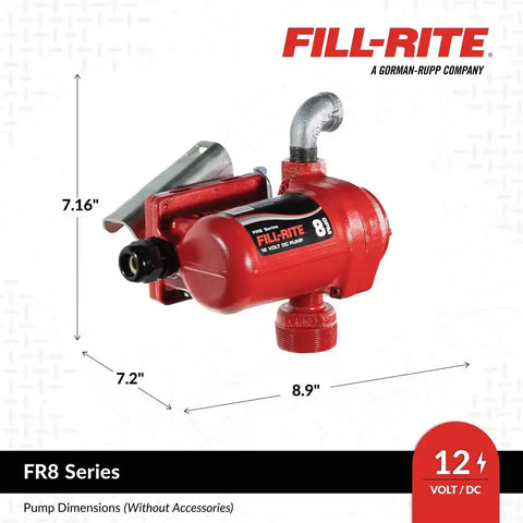 FILL RITE FR8 FUEL TRANSFER PUMP--8GPM 12V DC