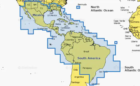 NAVIONICS 010-C1364-30 MEXICO  CARIBBEAN TO BRAZIL