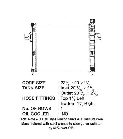 CSF RADIATOR 3292 JEEP COMMANDER