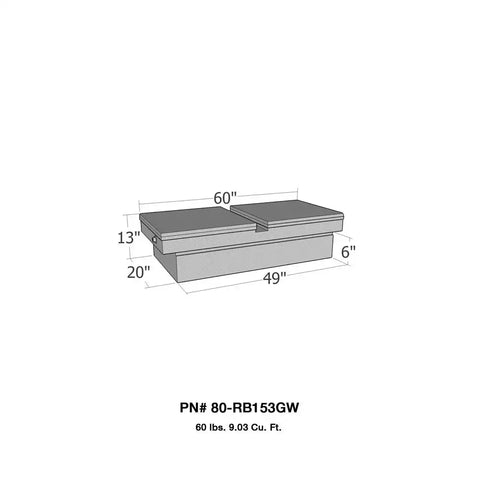 Westin 80-RB153GW - Brute Gull Wing Lid Tool Box