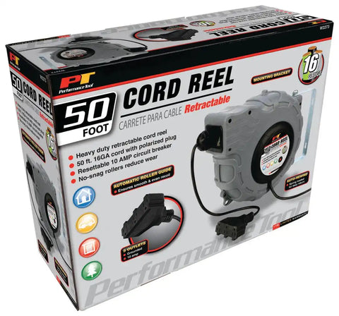 50FT RETRACTABLE CORD REEL
