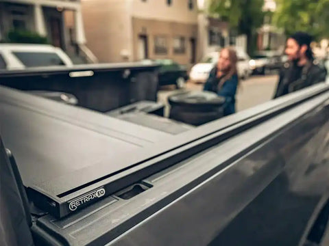 Retrax EQ0732 Tonneau Cover Retrax EQ Power Retractable Matte Black Aluminum Rem
