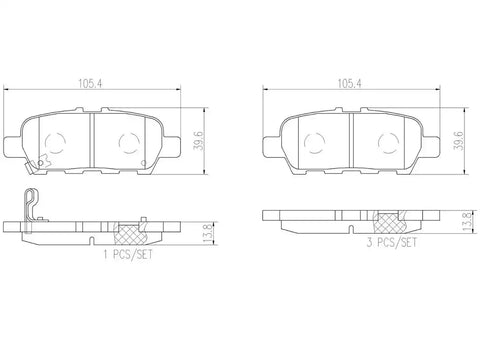 BREMBO P56068N DISC BRAKE PAD SET