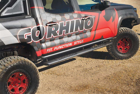 GO RHINO V3443280T Nerf Bar V3 Vertex 2024-2025 Toyota Tacoma Double Cab 6 Ft