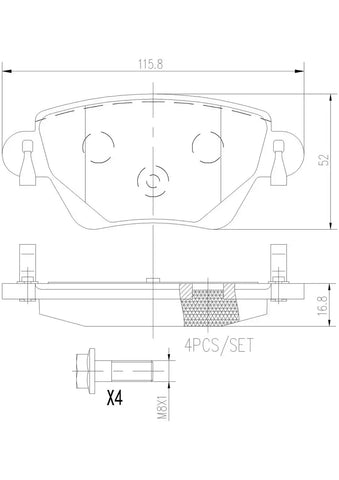 DISC BRAKE PAD SET