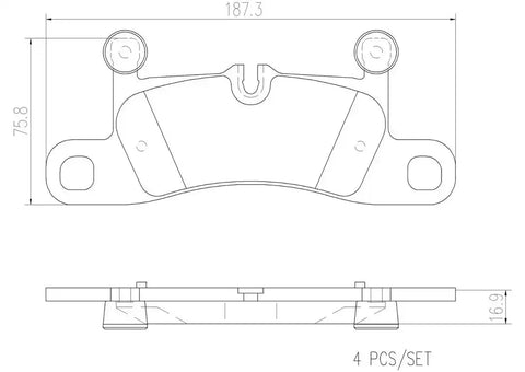BREMBO P65027N DISC BRAKE PAD SET