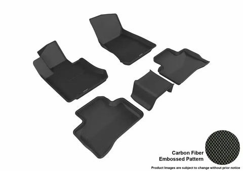 3D MATS/U-AC L1MB07901509 3D KAGU FLOOR MAT 2 ROW SET BLACK