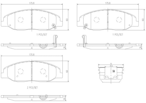 DISC BRAKE PAD SET