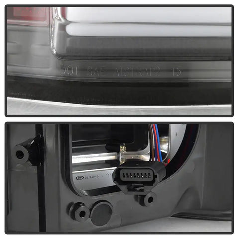 Spyder Automotive 5085313 Tail Light Assembly LED Clear/ Red Lens Bar Style Black