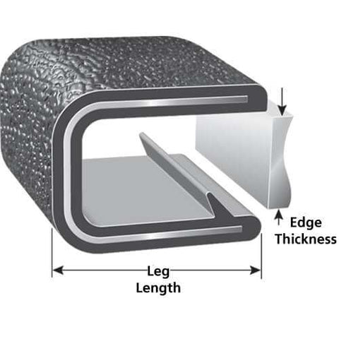 TRIMLOK 100B3X1/8-25 PVC EDGE TRIM FITS .125' EDGE 25FT