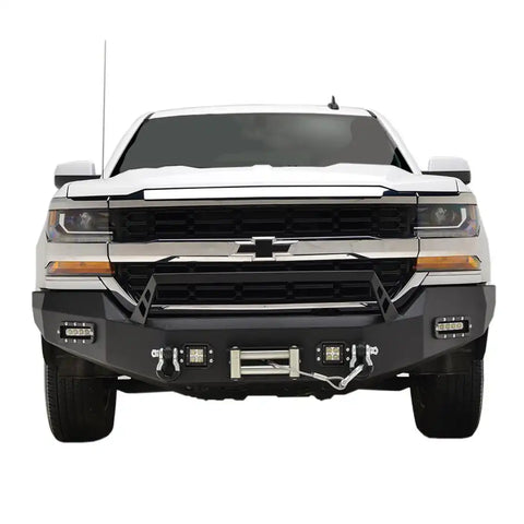 Paramount Automotive 57-0318 - 16-18 Chevy Silverado 1500 LED Front Winch Bumper