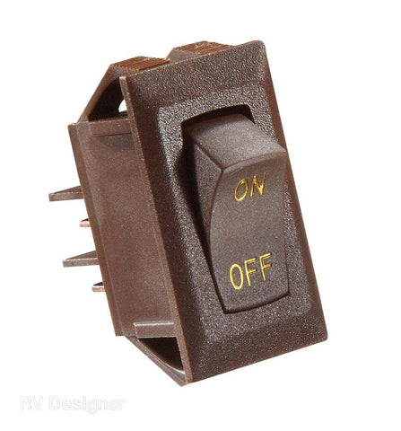 10A BROWN ROCKER SWITCH W