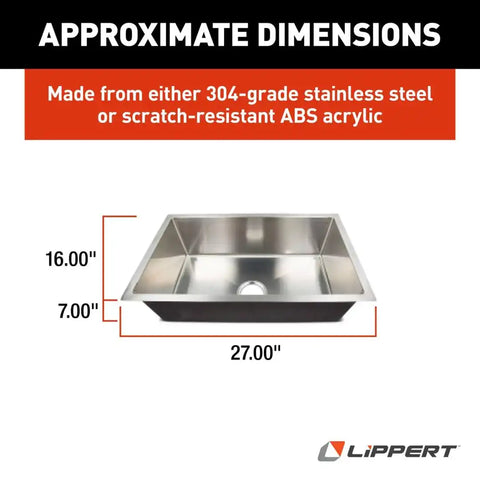 27X16X7 SINGLE BOWL SINK